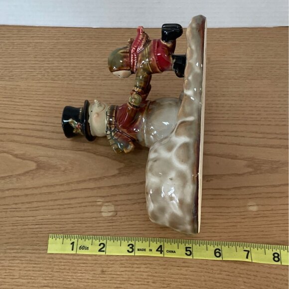 Yankee Candle Votive Tea Light Holder Skating Girl Snowmen Ronnie Walter Holiday - Picture 9 of 10